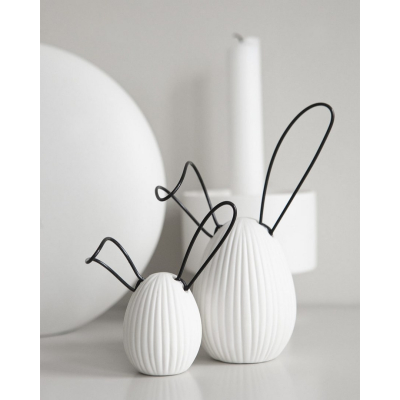                             Keramická velikonoční dekorace Linn White 9 cm                        