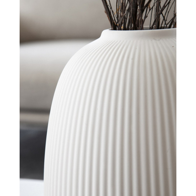                             Keramická váza Aby Stripes White Wide 26 cm                        