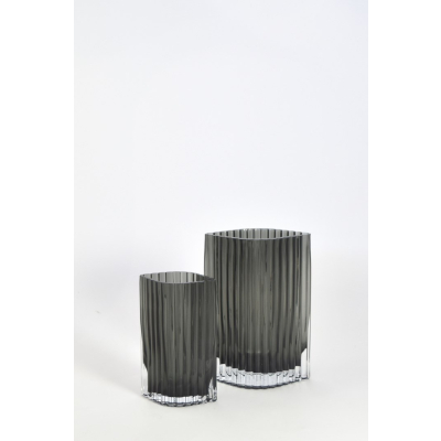                             Skleněná váza Folium Black 20 cm                        