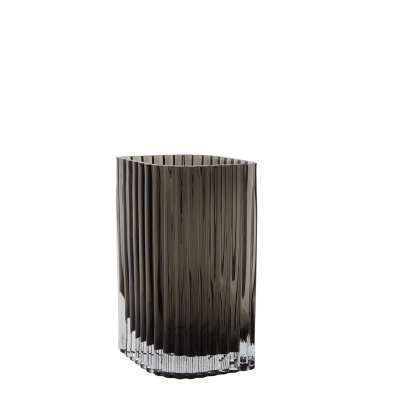 Sklenená váza Folium Black 25 cm                    