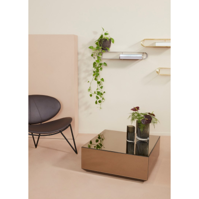                            Skleněná váza Folium Black 25 cm                        